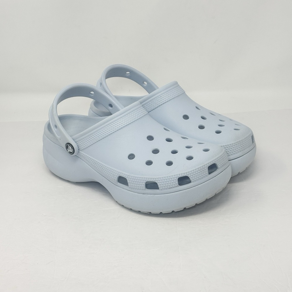 Crocs Classic Platform Clog Womens Size 10 Chunky Dreamscape Light Blue Comfort